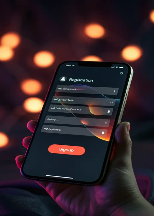 Registratieformulier van Seven Casino op een mobiel scherm, met stappen voor het aanmaken van een nieuw account.
